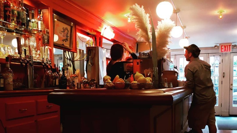 People in cafe Abraco in East Village