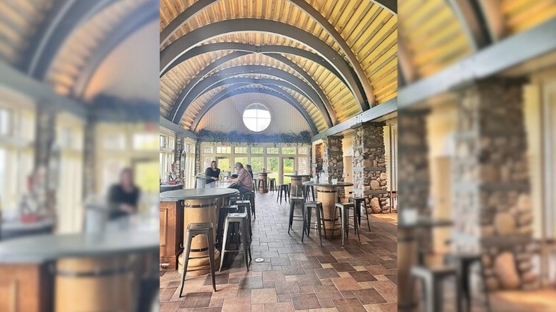 Interior of the Greek Revival tasting Room at Heron Hill Winery