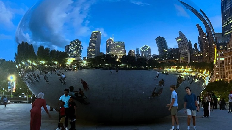 Millennium Parkin the evening with Tours by Foot