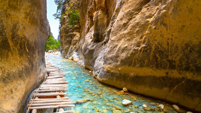 hiking Samaria Gorge on Crete