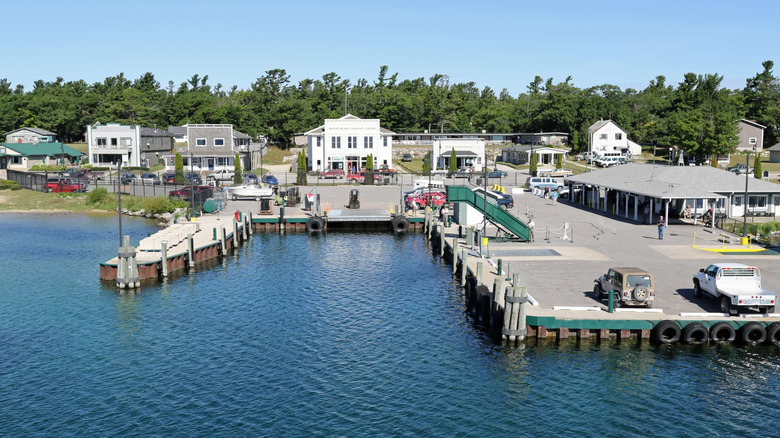 A marina on Beaver Island, Michigan