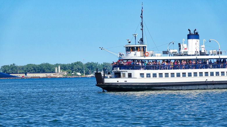 A ferry crossing Lake Ontario