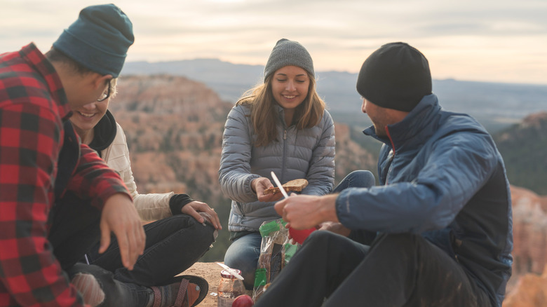 Campers eating at Bryce Canyon National Park