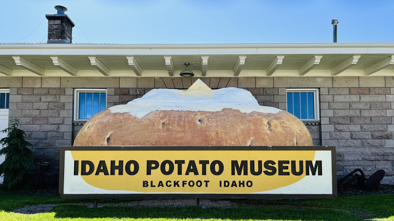 The sign of the Idaho Potato Museum in Blackfoot, Idaho