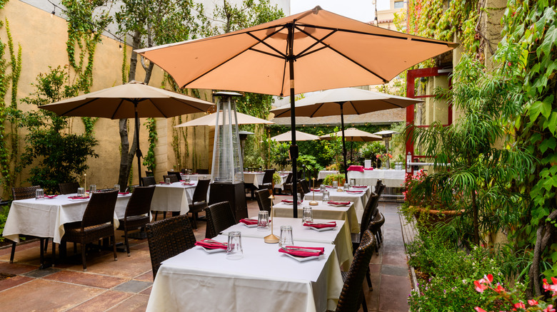 Patio at Laili Restaurant in Santa Cruz, California
