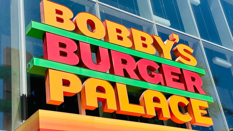 A sign for Bobby's Burger Palace in Las Vegas