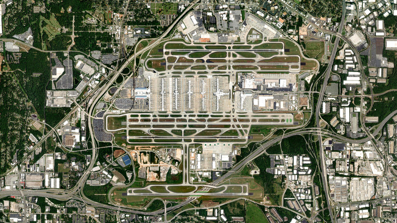Overhead view of the Atlanta airport