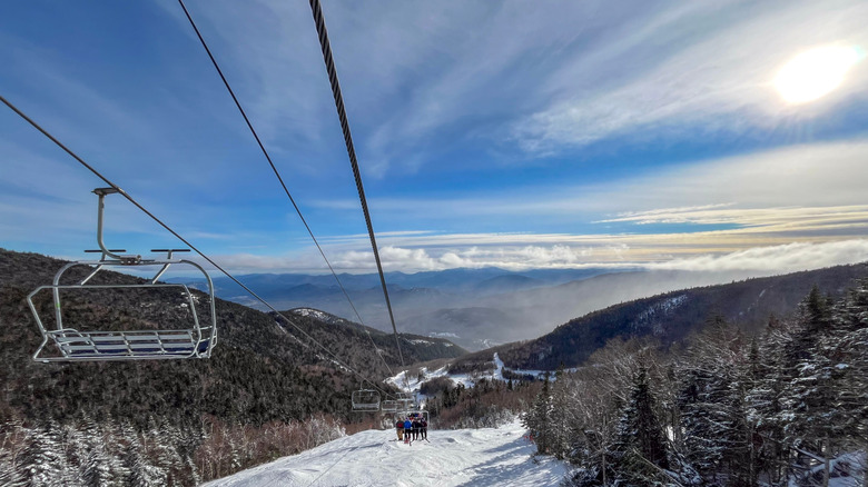 The ski lifts at Whiteface