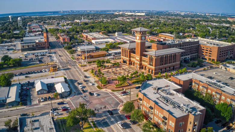 An aerial view of Grapevine, Texas