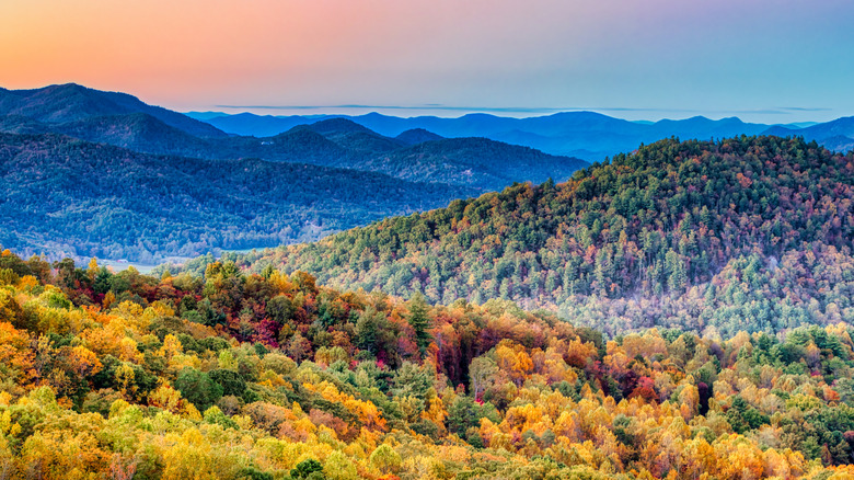 The Blue Ridge Mountains taken from Black Rock Mountain State Park, Georgia