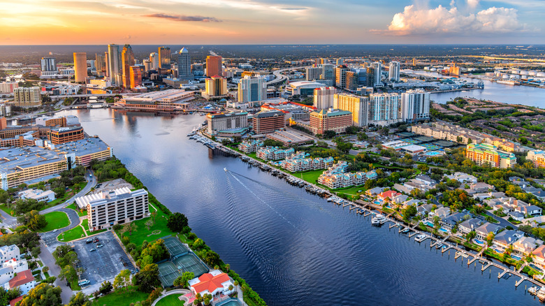 Aerial view of downtown Tampa