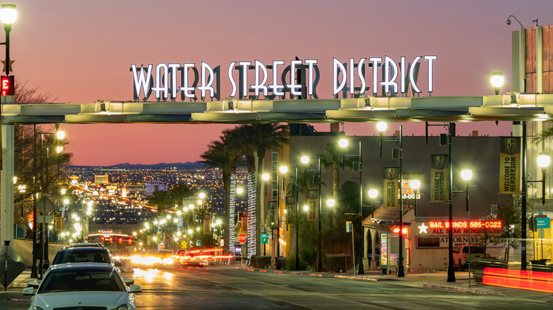 Water Street District Sign in Henderson, Nevada