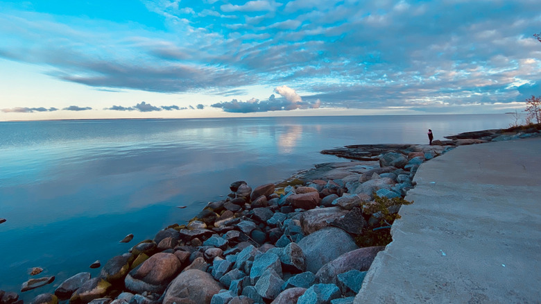 Sunrise on the vast Lake of the Woods in Minnesota