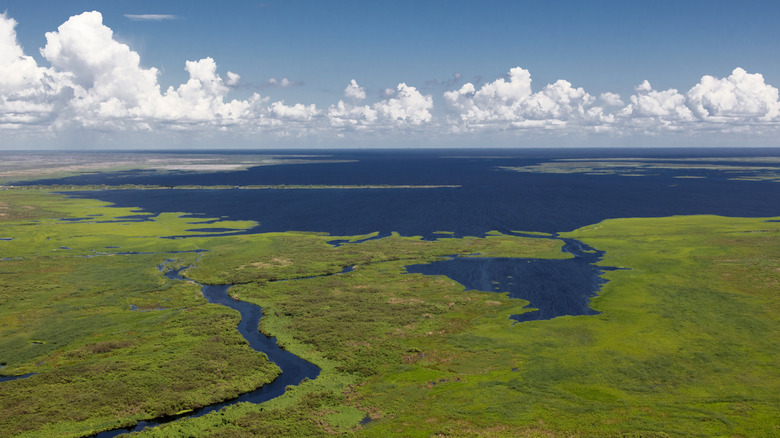 Aerial view of Lake Okeechobee, Florida