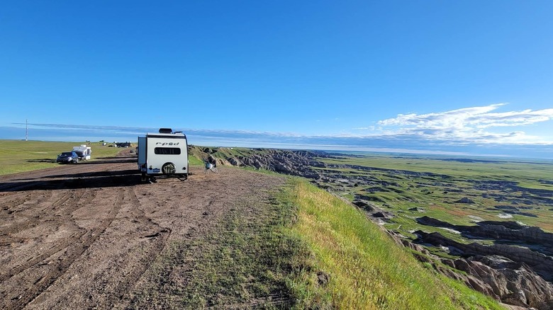 Scenic overlook at Badlands Boondock Campspot in South Dakota