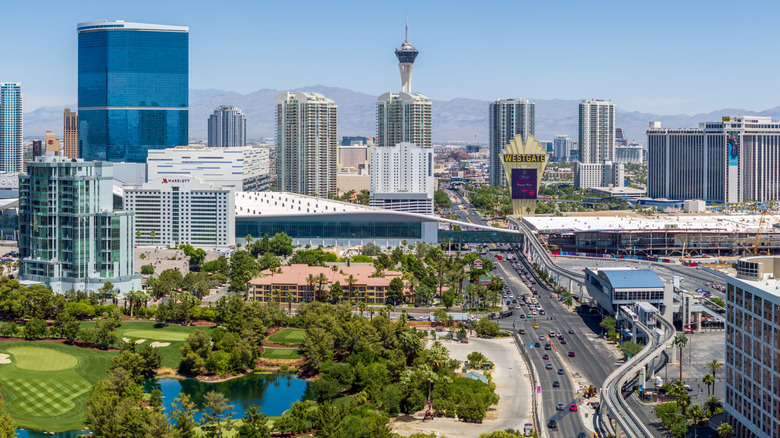 Aerial view of Las Vegas