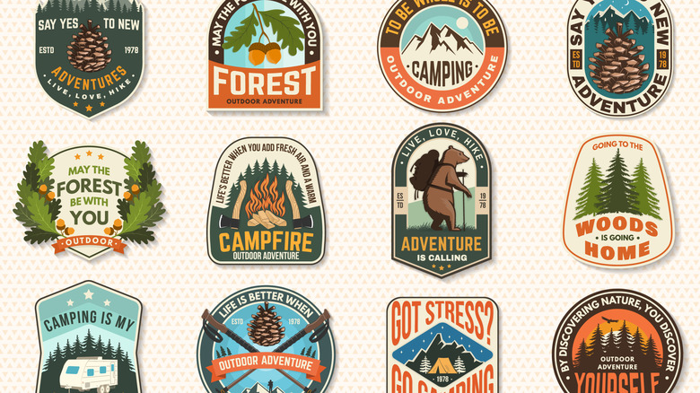 Outdoorsy stickers