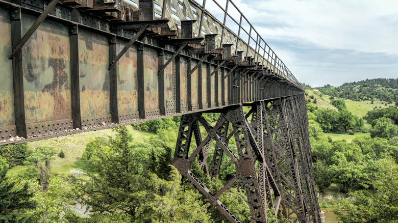 The Flint Hills Trail stretches into forested hills