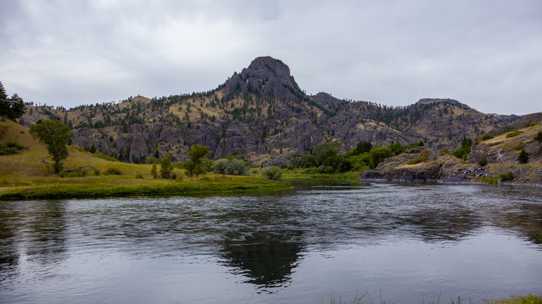 The Missouri River at Tower Rock State Park in Montana