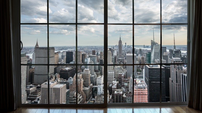 NYC view from a hotel window