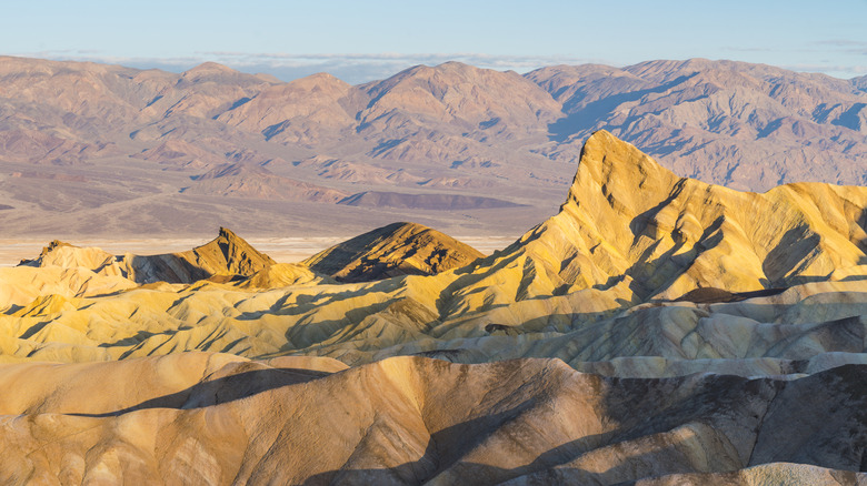 Looking out from Zabriskie Point viewing area in Death Valley National Park
