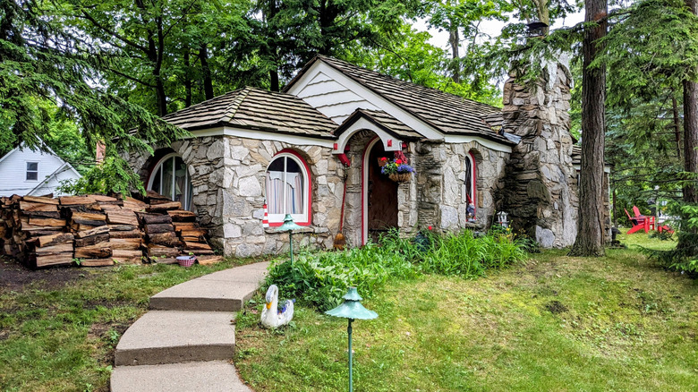 A mushroom house in Charlevoix, Michigan