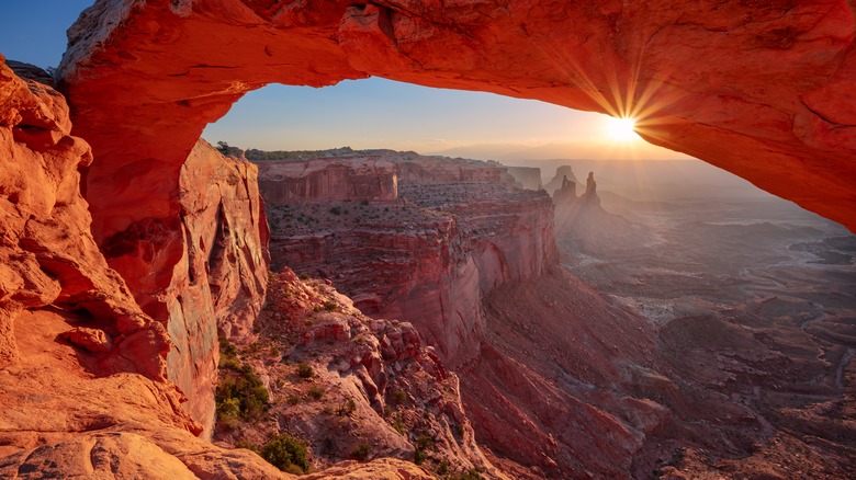 Sunrise at Mesa Arch in Canyonlands National Park, Utah