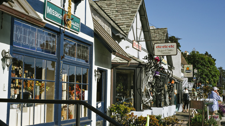 Historic shop fronts in Cambria, California