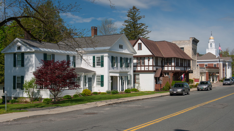 Houses and buildings in downtown Lenox, Massachusetts