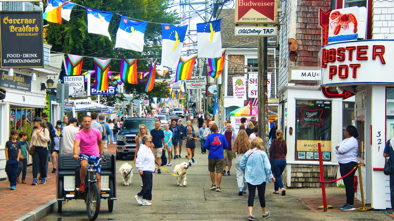 Downtown Provincetown during the summer