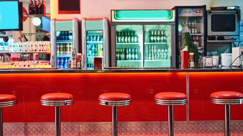 Retro diner counter