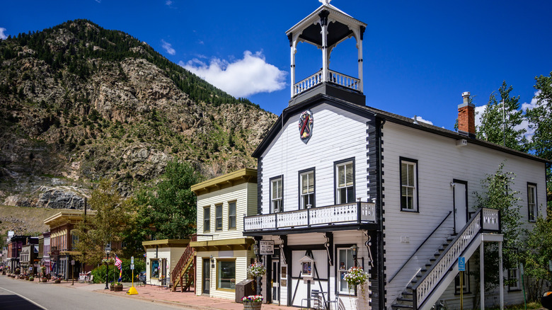 Historic buildings in the mountain town of Georgetown, CO
