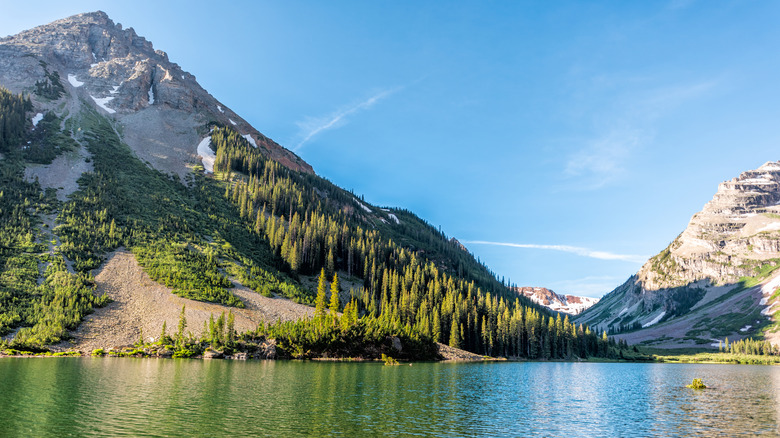 Crater Lake in the Rocky Mountains of Colorado