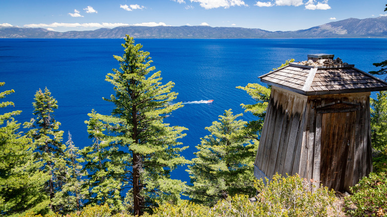 Rubicon Point Lighthouse in D.L. Bliss State Park at Lake Tahoe