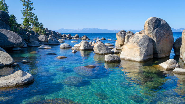 Boulders in Lake Tahoe at Sand Harbor State Park