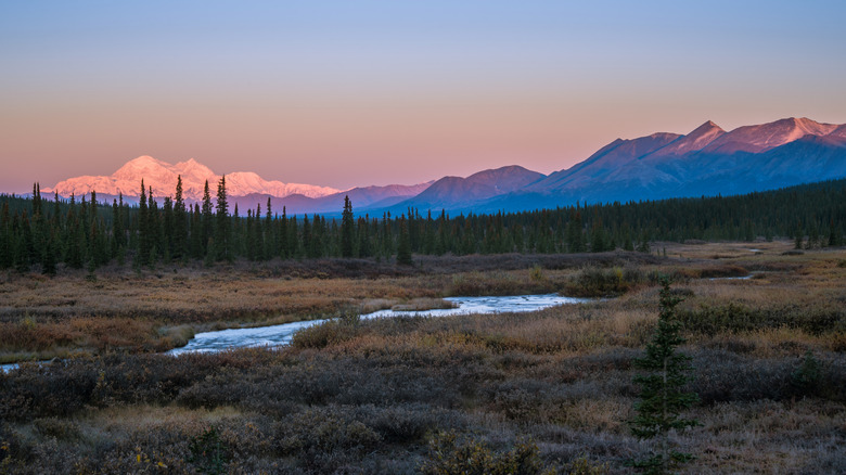 Plains and mountains near Fairbanks, Alaska