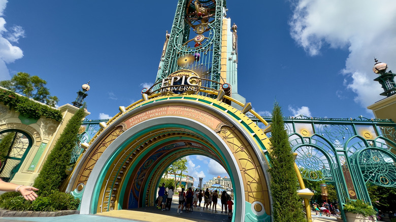 The entryway to Epic Universe at Universal Orlando
