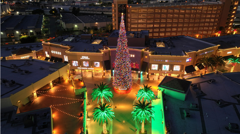 Christmas tree at the Citadel Outlets in Los Angeles