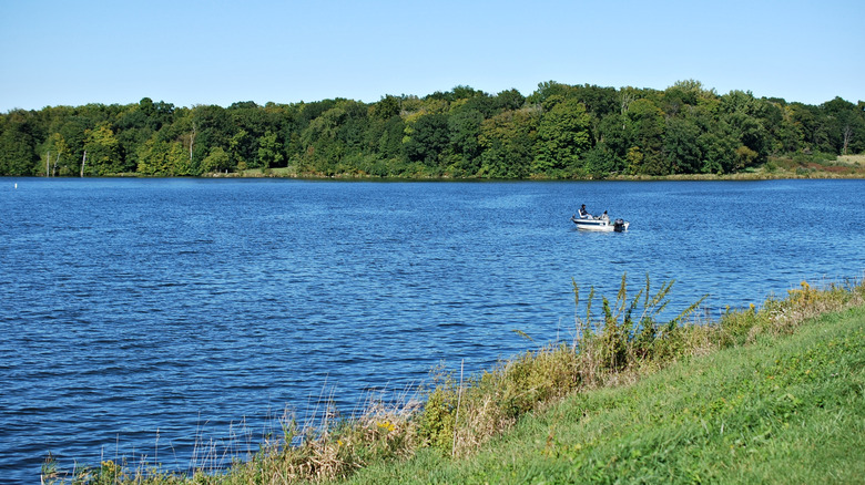 A boat on Shabbona Lake, Illinois