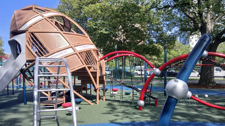 Playground equipment at Gronk Playground
