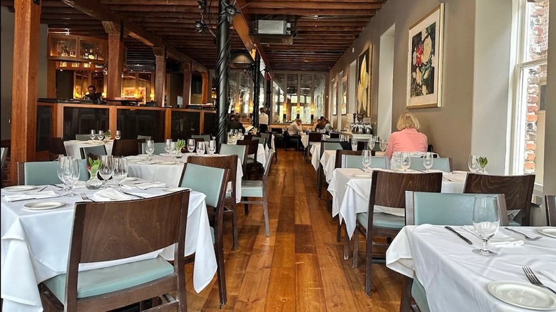 The interior of Magnolias in Charleston