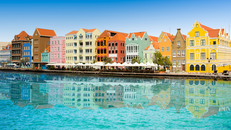 Beautiful Willemstad embankment, Curacao