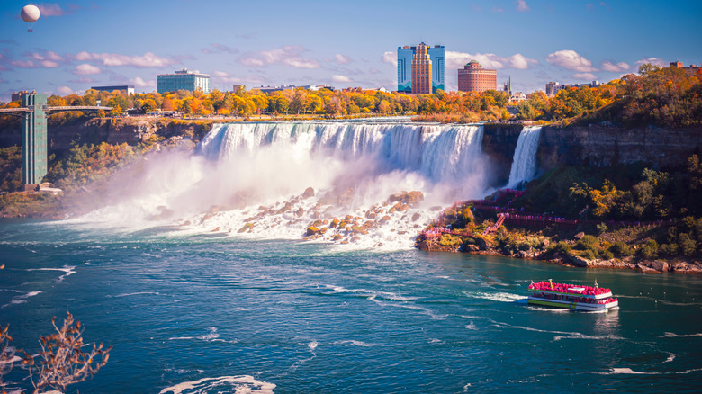 Niagara Falls in the autumn, viewed from the Canadian side