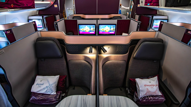 Qatar Airways' Qsuite business class seat