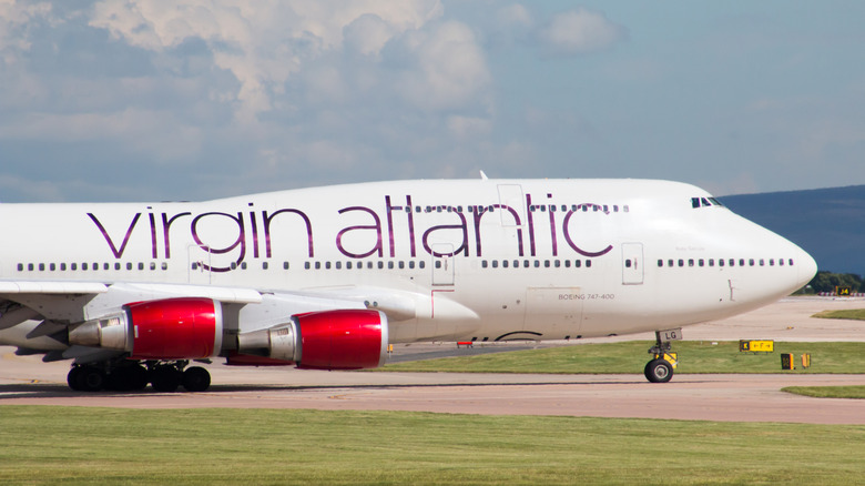 Virgin Atlantic plane on runway