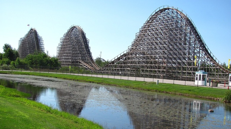 Shivering Timbers roller coaster in Michigan's Adventure amusement park