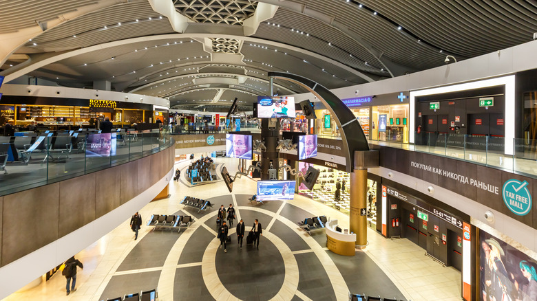 Terminal of Rome Fiumicino Airport in Italy