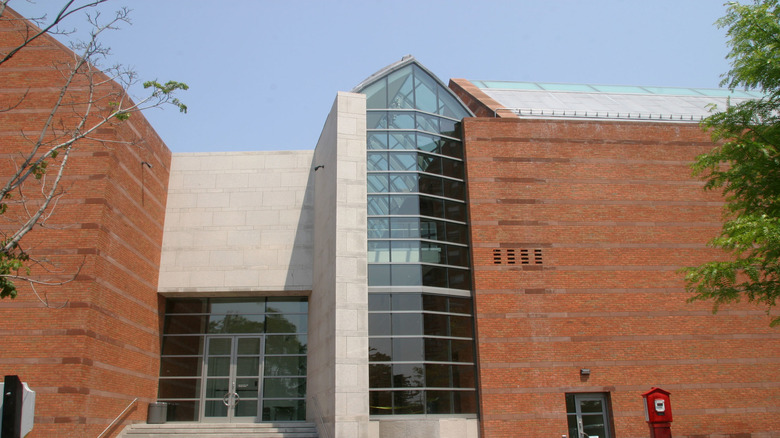 The Peabody Essex Museum's brick and glass front