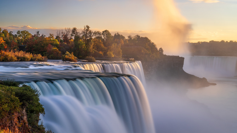 Niagara Falls as seen from the New York side in autumn