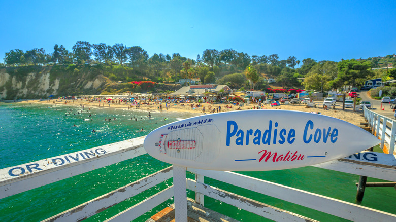 The sign at Paradise Cove